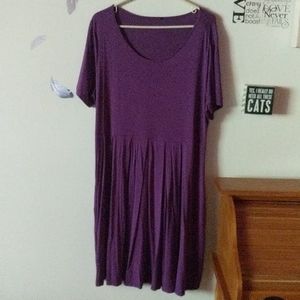 Plain purple dress